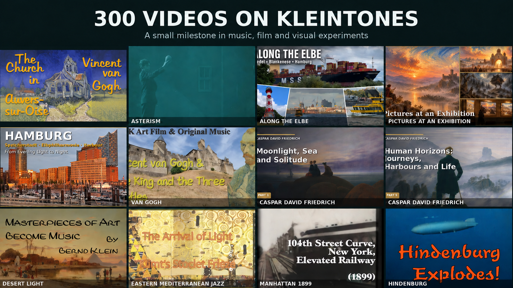 300 Videos on KleinTones — milestone collage